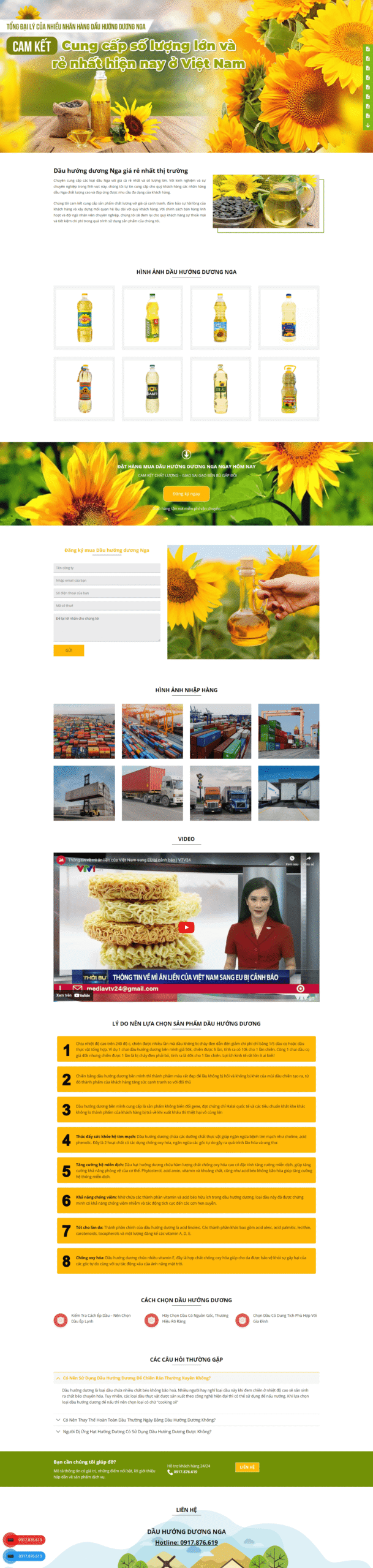 Landing page tiêu dùng